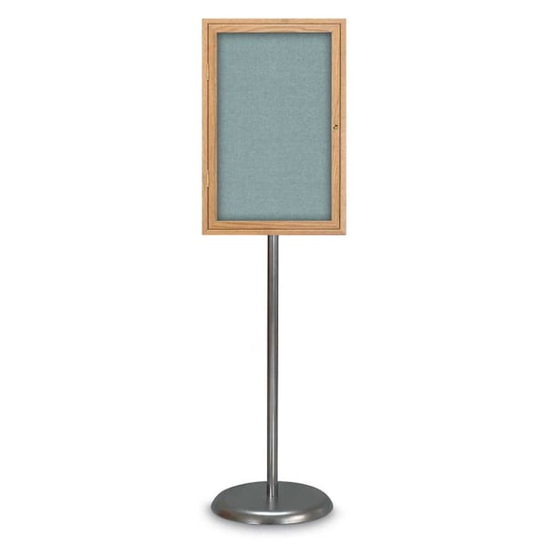 Corkboard, Double Door, Radius Frame, 48x36", Black/Pearl